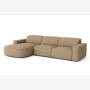 Olio Selezione Sofa w kształcie litery L Tkanina Raven 34